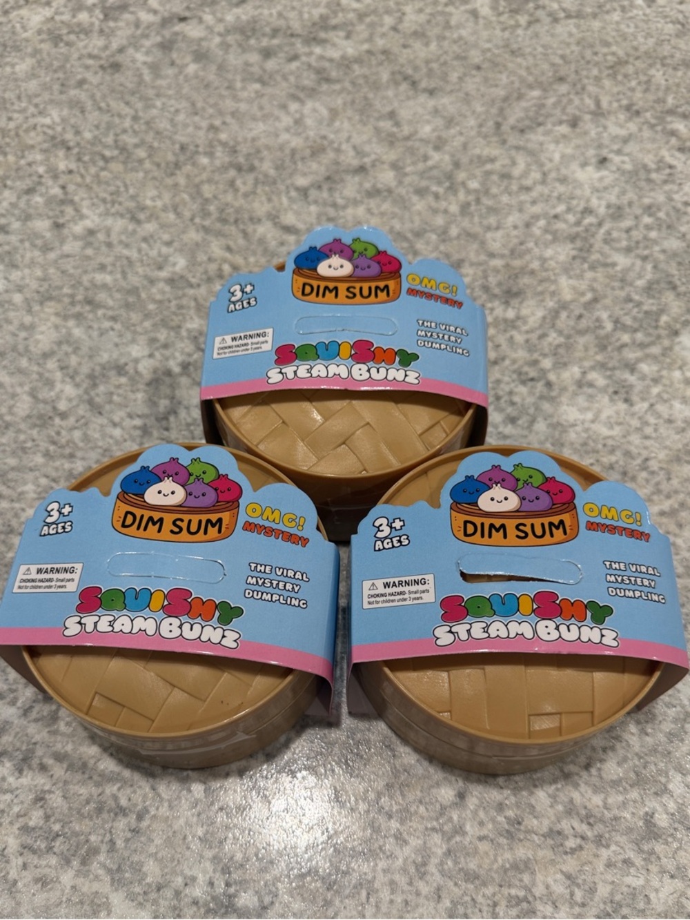 Squishy Steam Bunz Mystery Dumplings Lot of 3 NWT